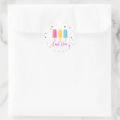 Sticker Rond Rainbow Pop Cool un 1er anniversaire (Sac)