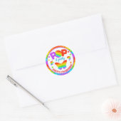 Sticker Rond Rainbow Pop It Fidget Toy Anniversaire (Enveloppe)