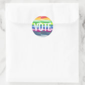 Sticker Rond Rainbow Prism Conception géométrique Abstraite - V (Sac)