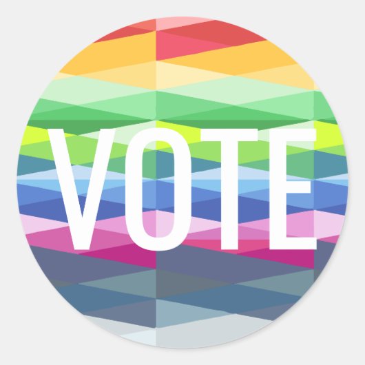 Sticker Rond Rainbow Prism Conception géométrique Abstraite - V (Devant)