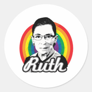 Sticker Rond Rainbow Ruth - LGBT Politics -