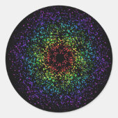 Sticker Rond Rainbow Star Galaxy Void (Devant)