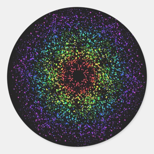 Sticker Rond Rainbow Star Galaxy Void (Devant)