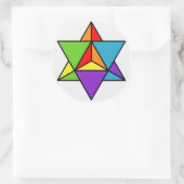 Sticker Rond Rainbow Star Tetrahedron (Sac)