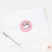 Sticker Rond Rainbow Star Unicorn (Enveloppe)