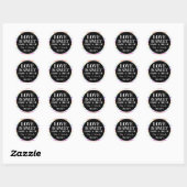 Sticker Rond Rainbow Stripes L'amour est doux mariage LGBT Favo (Feuille)