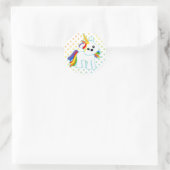 Sticker Rond Rainbow Unicorn Cutie (Sac)