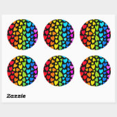 Sticker Rond Rainbow Watercolor Motif (Feuille)