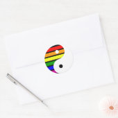Sticker Rond Rainbow Yin Yang (Enveloppe)