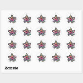 Sticker Rond Rainbow Zebra Gymnastique (Feuille)