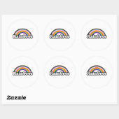 Sticker Rond Rainbros (Feuille)