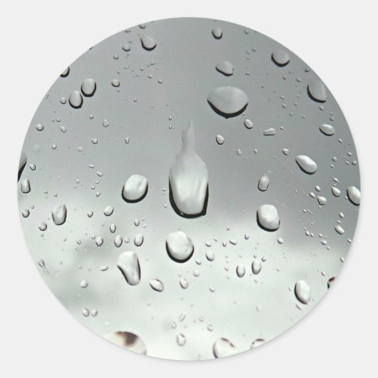 Sticker Rond Raindrops Photography (Devant)