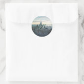 Sticker Rond Rainy Day dans le rideau de douche NYC (Sac)