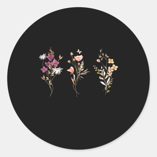 Sticker Rond Raising A Wildflower And Wildflower  (Devant)