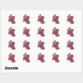 Sticker Rond Raisins (Feuille)