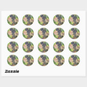 Sticker Rond Raisins (Feuille)