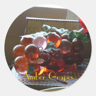 Sticker Rond Raisins ambres