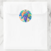Sticker Rond Raisins colorés pour l'été (Sac)