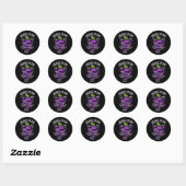 Sticker Rond Raisins De Rap Funny Fruit Pun Dark BG (Feuille)