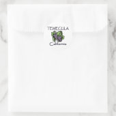 Sticker Rond Raisins de Temecula (Sac)
