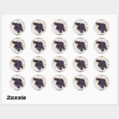 Sticker Rond Raisins et abeilles (Feuille)