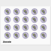 Sticker Rond Raisins Lilas (Feuille)