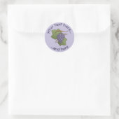 Sticker Rond Raisins Lilas (Sac)