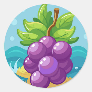 Sticker Rond Raisins organiques