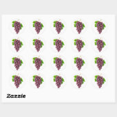 Sticker Rond Raisins rouges (Feuille)