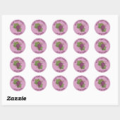 Sticker Rond Raisins Rouges (Feuille)