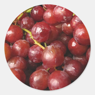 Sticker Rond Raisins rouges