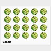 Sticker Rond Raisins verts (Feuille)