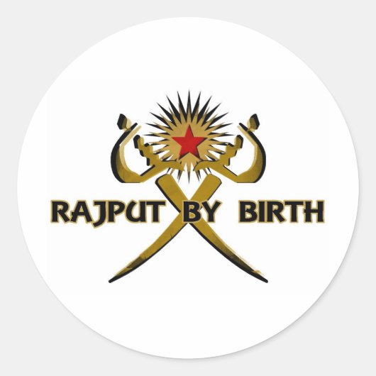 Sticker Rond Rajput By Birth Sun Star (Devant)