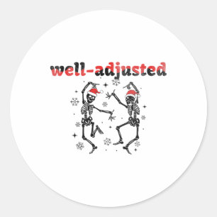 Sticker Rond Rajustement de radiologie chiropratique de Noël am