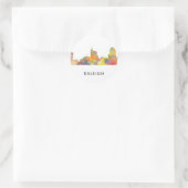 STICKER ROND RALEIGH, CAROLINE DU NORD WB1 - (Sac)