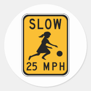 Sticker Rond Ralentissez 25 M/H, les panneaux d'avertissement