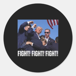 Sticker Rond Rally Fight Tee-trump Rally Fight ! Combattez ! Co