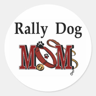 Sticker Rond Rally Obedience Dog-Mom Cadeaux