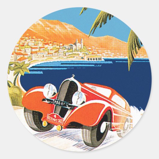 Sticker Rond Rallye Automobile de Monte Carlo (Devant)