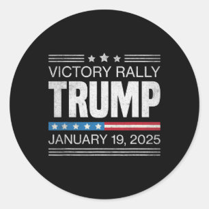 Sticker Rond Rallye de victoire de Trump Janvier