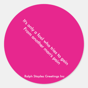 Sticker Rond Ralph staples salutations inc