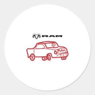 Sticker Rond Ram « designer On Vacation Meme Édition Limitée »