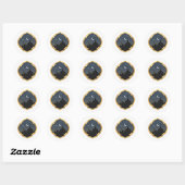 Sticker rond Ramadan Kareem, Classic rond brillant (Feuille)