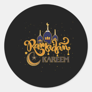 Sticker Rond Ramadan Kareem Moubarak Jeûner