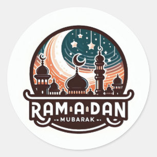 Sticker Rond Ramadan Moubarak