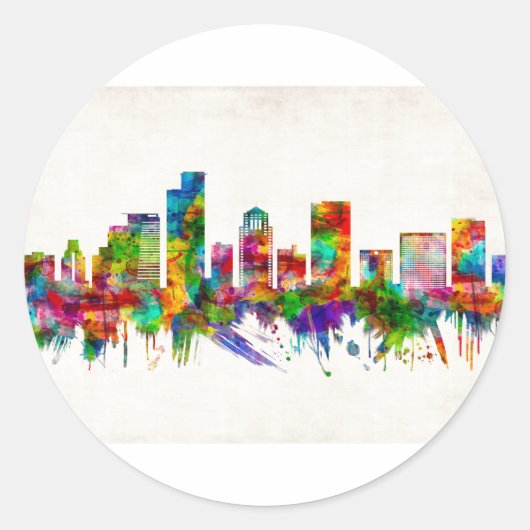 Sticker Rond Ramat Gan Israel Skyline (Devant)
