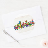 Sticker Rond Ramat Gan Israel Skyline (Enveloppe)