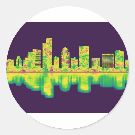 Sticker Rond Ramat Gan Israel Skyline (Devant)