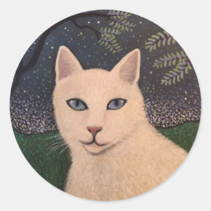 Sticker Rond Rambo le chat