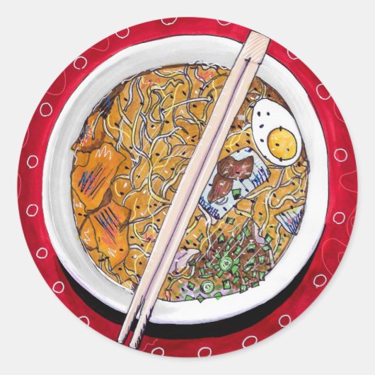 Sticker rond "Ramen Bowl" (Devant)